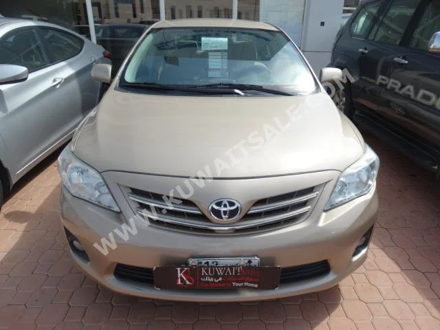 تويوتا  اكس ال اي  كورولا  2013  75,000  سيدان  اتوماتك  4  مخمل  دفع أمامي  ذهبي  بنزين