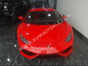 لمبرجيني  LP610-4  هركان  2015  11,000  كوبيه \ سبورت  اتوماتك  10  جلد  دفع خلفي  أحمر  بنزين