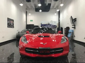 شفروليه  ستينغراي  كورفيت  2014  18,000  كوبيه \ سبورت  اتوماتك  8  جلد  دفع خلفي  أحمر  بنزين