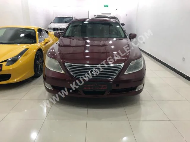 لكزس  460  ال اس  2008  150,000  سيدان  اتوماتك  8  جلد  دفع خلفي  عنابي  بنزين