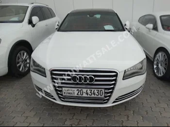 Audi  A8  2013  100,000  Sedan  Automatic  8  Leather  RWD  White  Gasoline