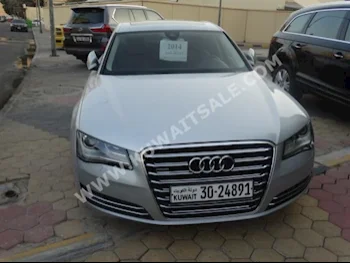 Audi  L  A8  2014  50,000  Sedan  Automatic  8  Leather  4WD  Silver  Gasoline