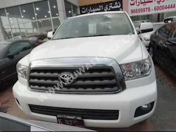 تويوتا  سكويا  2013  80,000  اس يو في  اتوماتك  8  مخمل  دفع رباعي  أبيض  بنزين