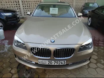 BMW  730 Li  7-Series  2013  61,000  Sedan  Automatic  8  Leather  RWD  Gold  Gasoline