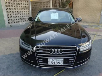 Audi  L  A8  2015  80,000  Sedan  Automatic  8  Leather  4WD  Black  Gasoline
